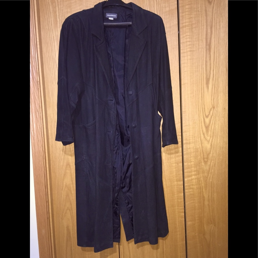Maurices full length vintage leather coat
